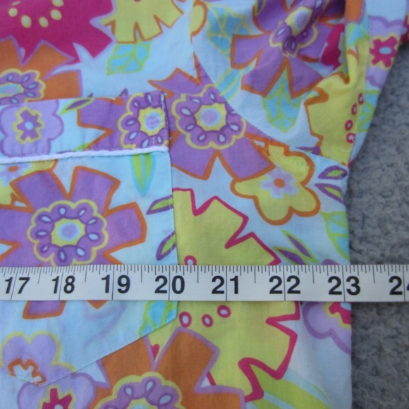 Victoria's Secret Pajama top womens L Floral Flower Pockets Cotton Soft Comfy - Picture 12 of 14